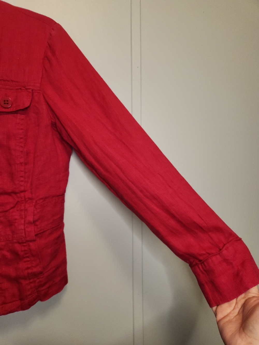 Coldwater Creek Celebrate Your Spirit Linen Button-up Jacket Size 10 - Picture 7 of 14